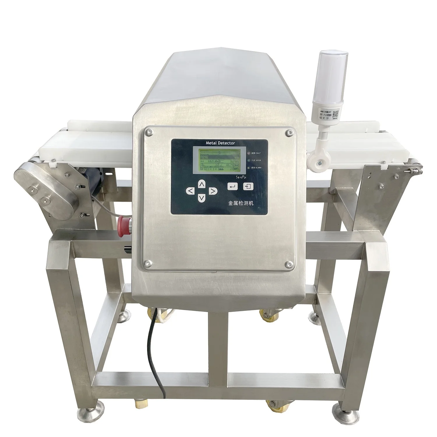 German-system Dual Frequency Metal Detector Device Food Bottle Conveyor Belt with Metal Magnetic Detector JZD-660