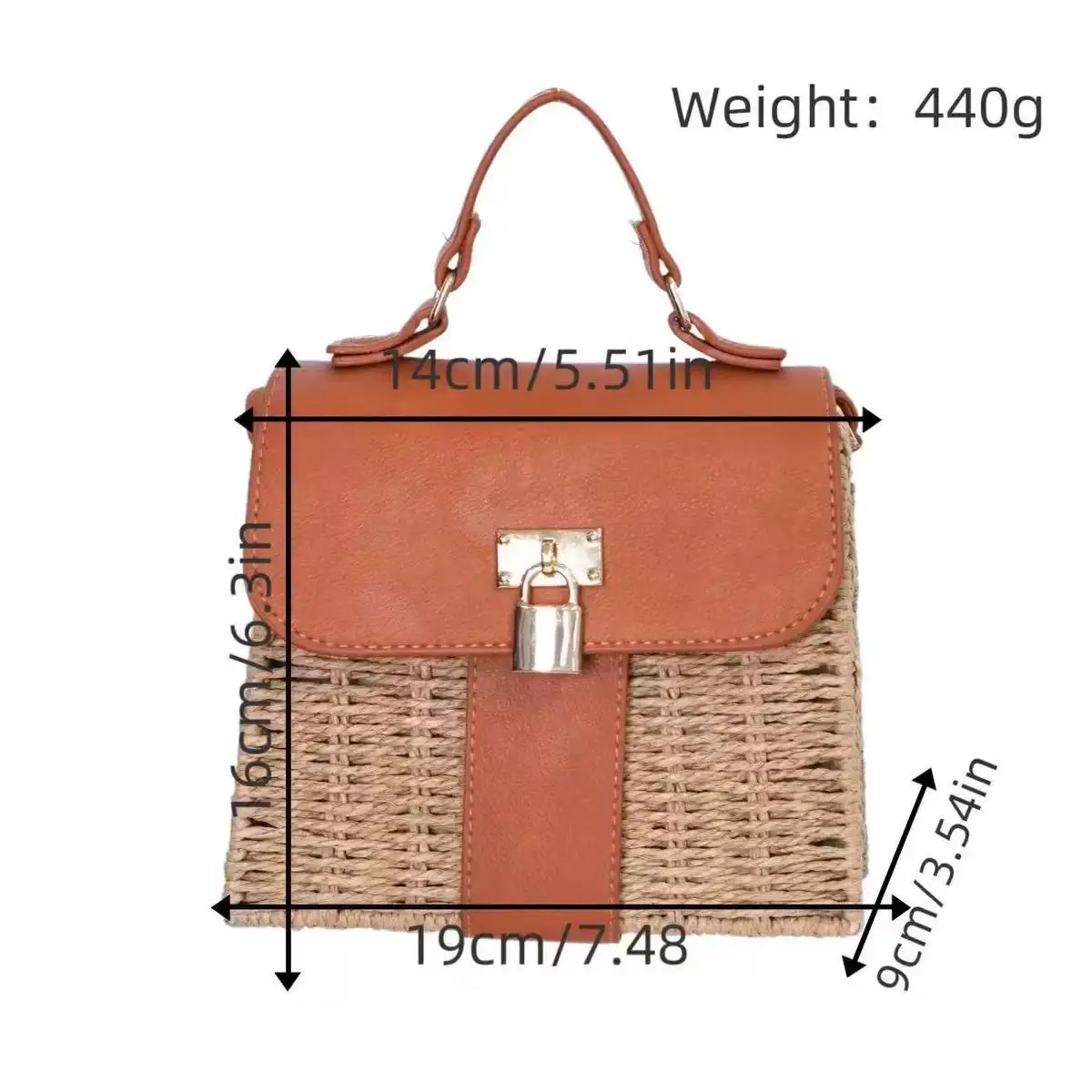 Design Fashionable Ladie's Crossbody Bag Straw Handbags for Women