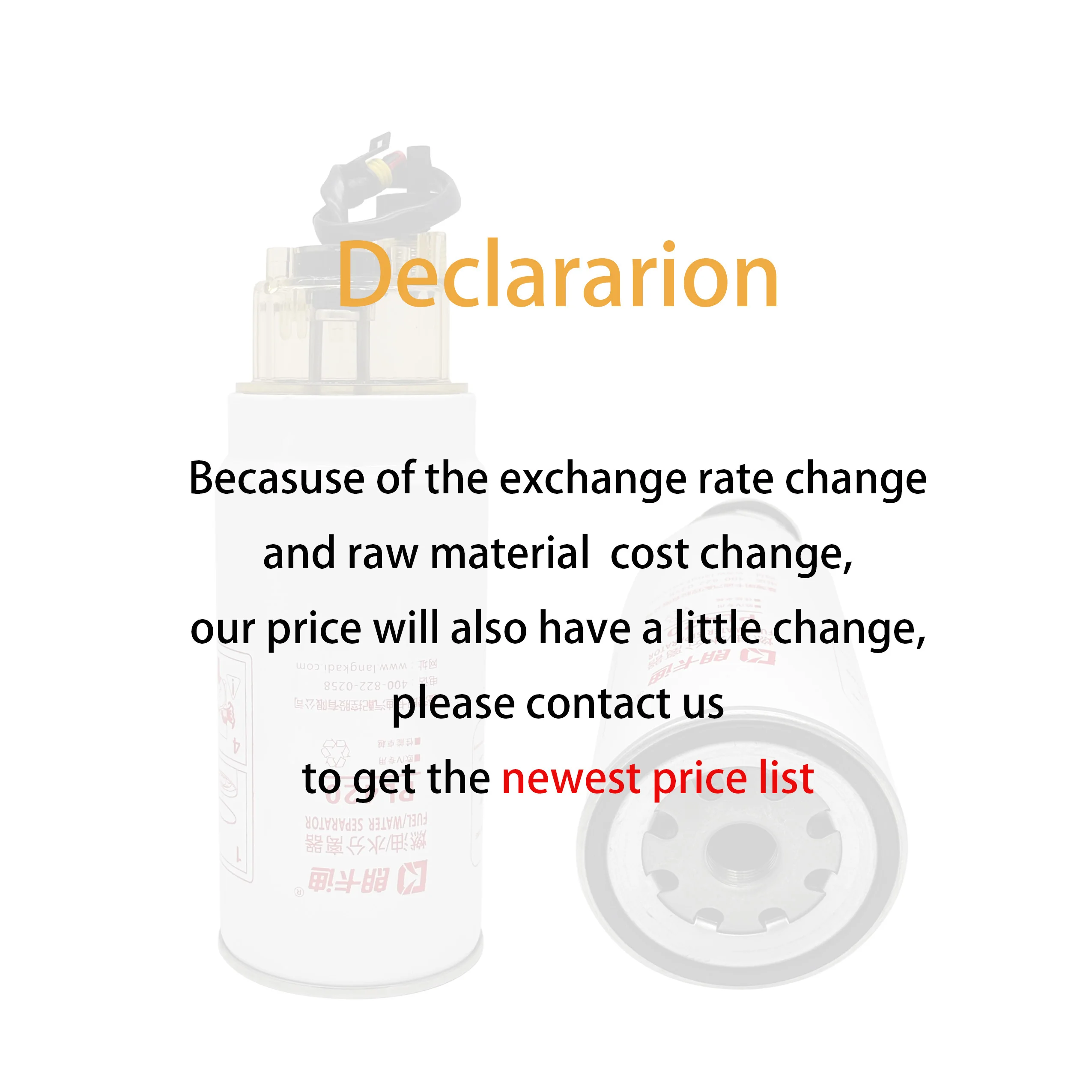Factory Manufacture High Quality Fuel Filter 500FH Fuel Water Separator 500FG 2010PM-OR 2010PM for Racor