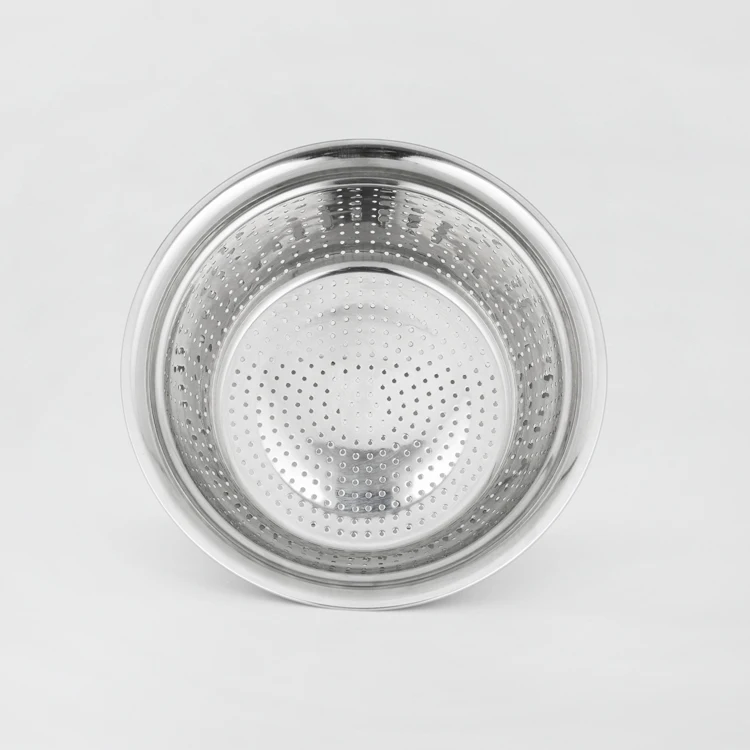High Quality Stainless Steel Colander Kitchenware Washing Sieve Colander Vegetable Fruit Rice Washing Bowl_17