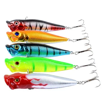 5 Color Luya Wave Climbing Integrated Artificial Hard Bait 9.5cm Plastic with Hooks for Topwater Fishing – Popper – view 3