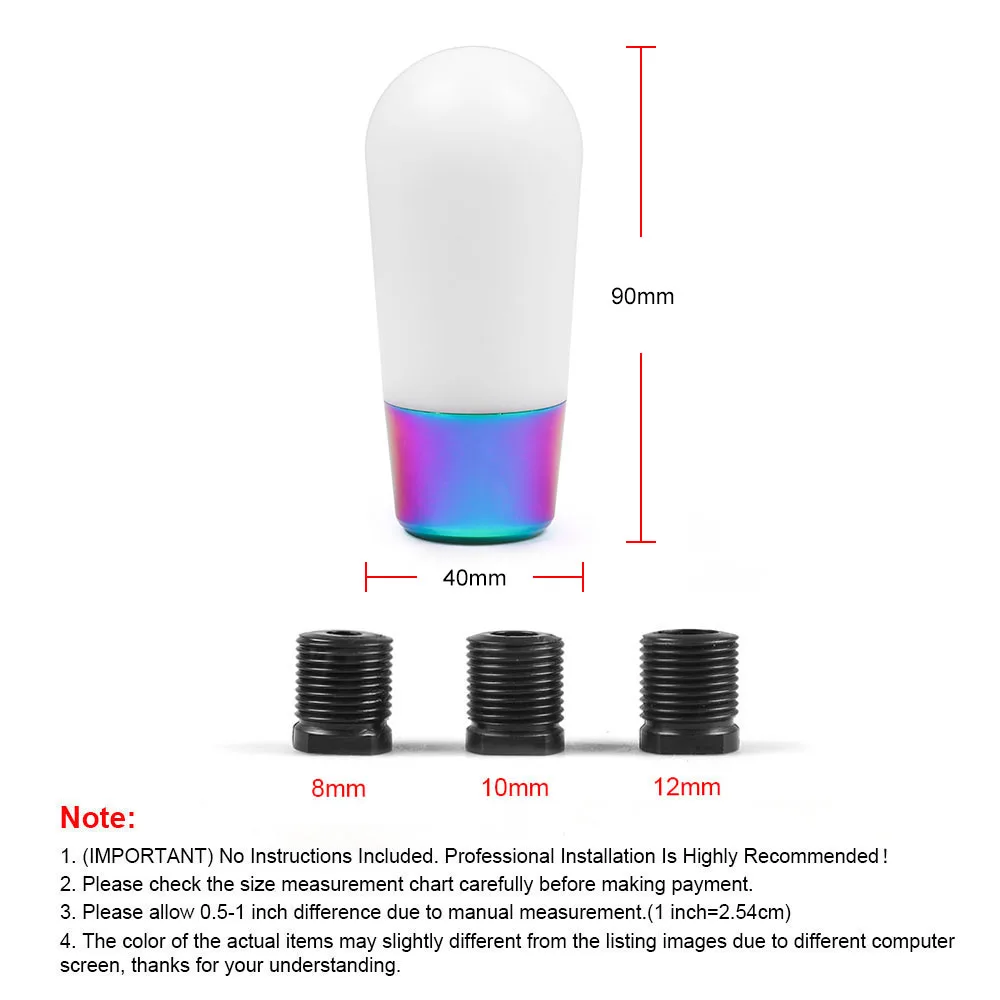 Universal Plastic 90mm Gear Shift Knob Baseball Bat Shifter Lever Knob