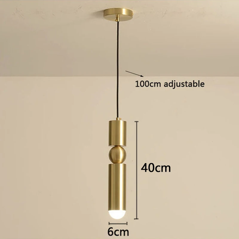 Personality Design Bar Linear Pendant Light Polished Metal Lighting Pendant Hanging LED GU10 Light Source Modern Pendant Lamp - Image 6