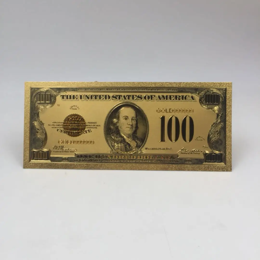 Gold Foil Banknote Collection - Free Shipping USD Dollar Bill Notes for  Business Gifts and Decoration