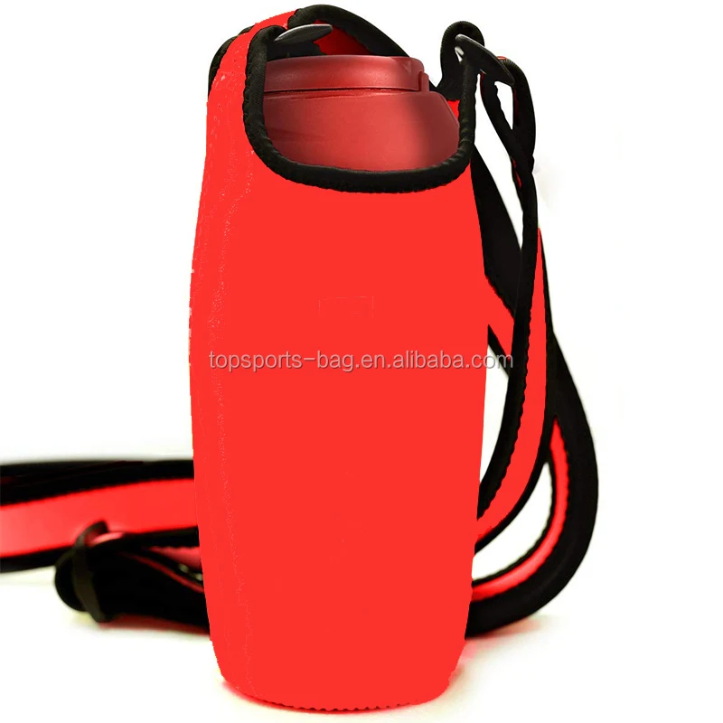 18 Oz Neoprene Water Bottle Sleeve/Pouch with Adjustable Shoulder Stra 