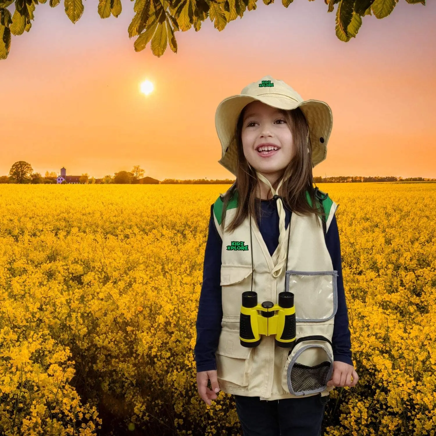 Chaleco Safari Infantil Con Sombrero – Ligero Y Transpirable Para Niños Y Niñas De 4 A 8 Años