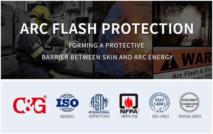 Electrical Shock Proof Electric Arc Protection Clothes 45cal