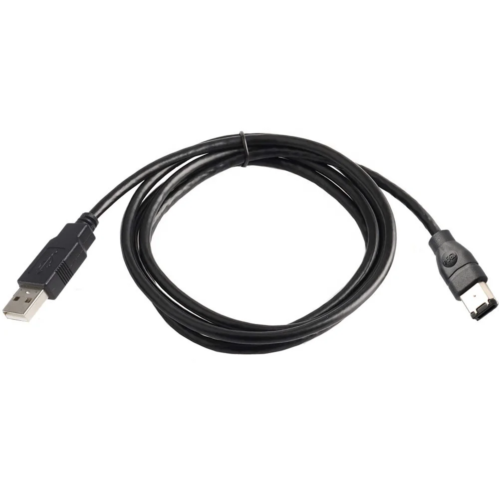 Factory IEEE 1394 Firewire 6P Male to USB 2.0 a Male Adaptor Convertor 400 Link Cable Video and Audio Data Transmission Cable