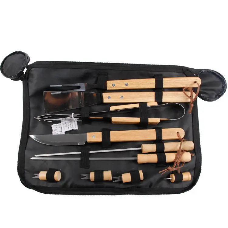 10pcs Mutifuntional Bbq Grill Barbeque Set Tools With Oxford Bag Buy Barbeque Tool Set