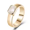 Bague en or 14 carats avec diamant de laboratoire
