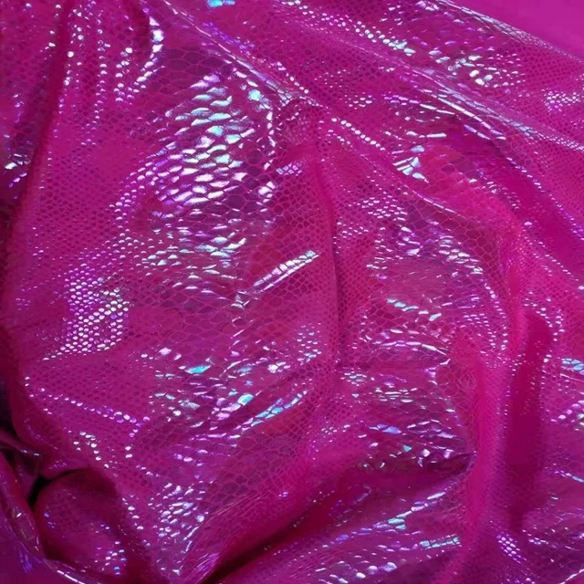 Полиэфирная, спандексовая, металлическая змеиная ткань для одежды