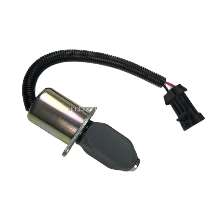 12V Diesel Fuel Stop Solenoid for Bobcat for Kubota Excavator Skid Steer Loader Models S570 S630 S650 S750 753 773 6681513