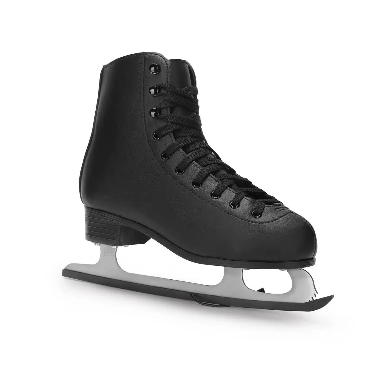Durable Leather Figure Ice Skating Shoes Custom Logo Black and White Dance Skating Rink Rental Ice Skates for Winter