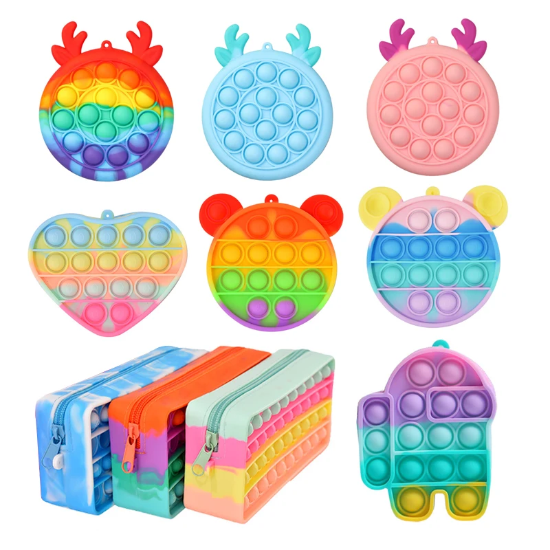 Набор забавных игрушек для снятия стресса, пузырьковая ручная сумка для женщин и детей