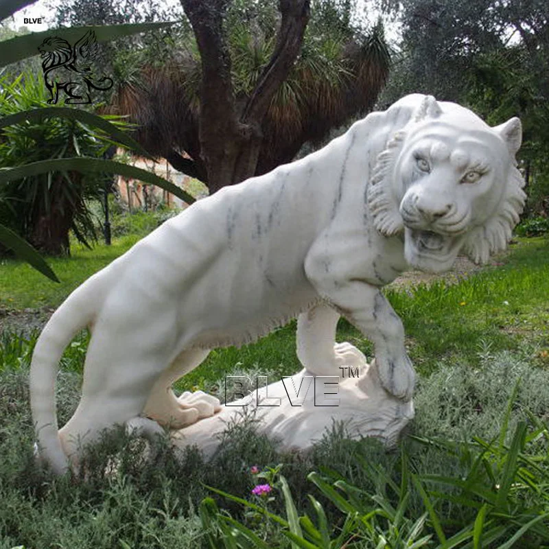 Statue De Tigre Blanc Décoration D'Intérieur Cour De Jardin