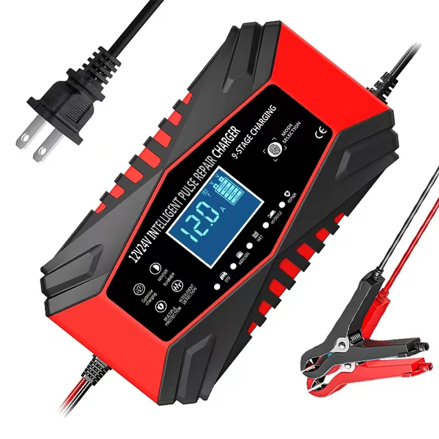 Automatic ce pse fcc rohs certificated 12v 6a start stop car battery charger  intelligent Repair lead acid battery charger