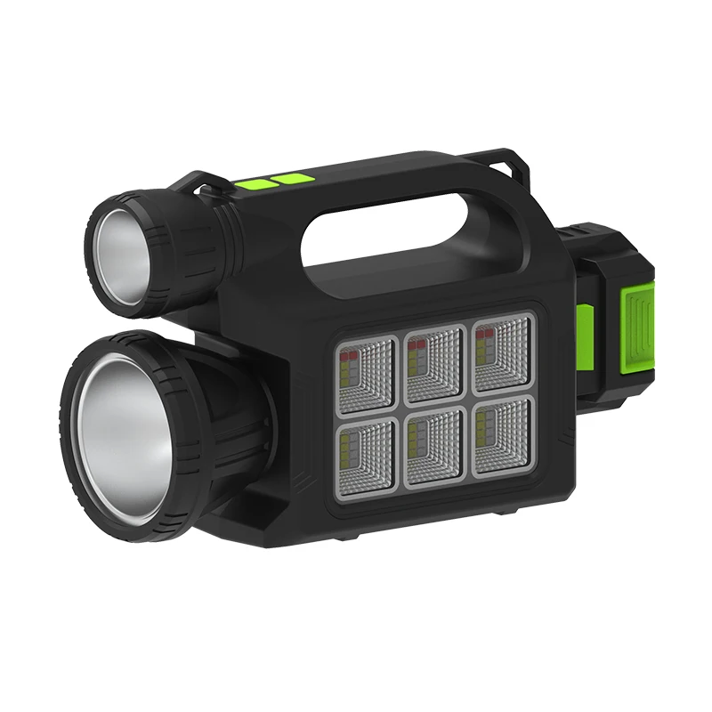 GDPLUS Solar Lighting System Kit 6000mah Battery Stepless Dimming Portable Solar Flashlight