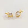 Golden butterfly earrings