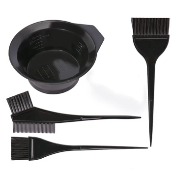 Hot Sale Hair Color Mixing Bowl and Hair Color Comb Hair Color Brush 4 Piece Set