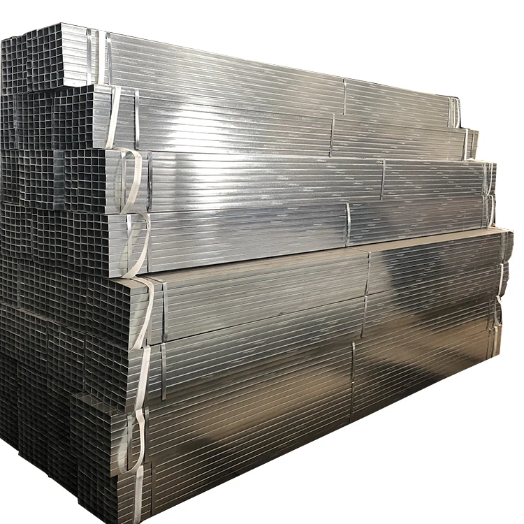 Square Carbon hot dipped galvanized / pre galvanized square and rectangular hollow section steel pipe and tube