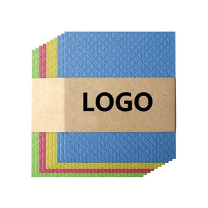 BCS Eco-Friendly Reusable Biodegradable Cellulose Sponge Soft Thick Wood Pulp Dish Cloth for Kitchen Cleaning