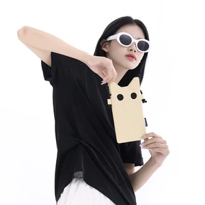 NOXXON Designer Mobile Phone Bags Durable Solid Color Waterproof Nylon Small Square Vertical Phone Bag for Leisure Travel