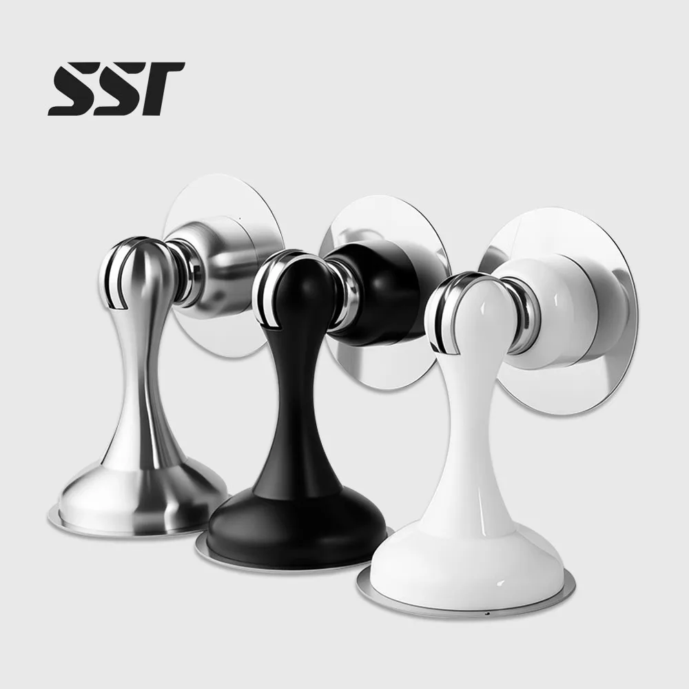 Stainless Steel Door Stoppers for Bathroom Hotel Use Modern Design Wall/Floor Mounting No Drilling 3D Adhesive Tapes 1 Year