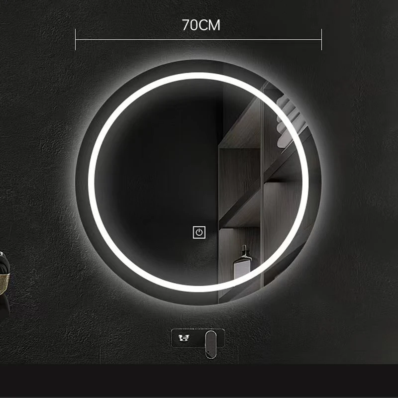 product new design circle led intelligent mirror anti fog luminous decorative led smart mirror smart bathroom mirror with led light620-0