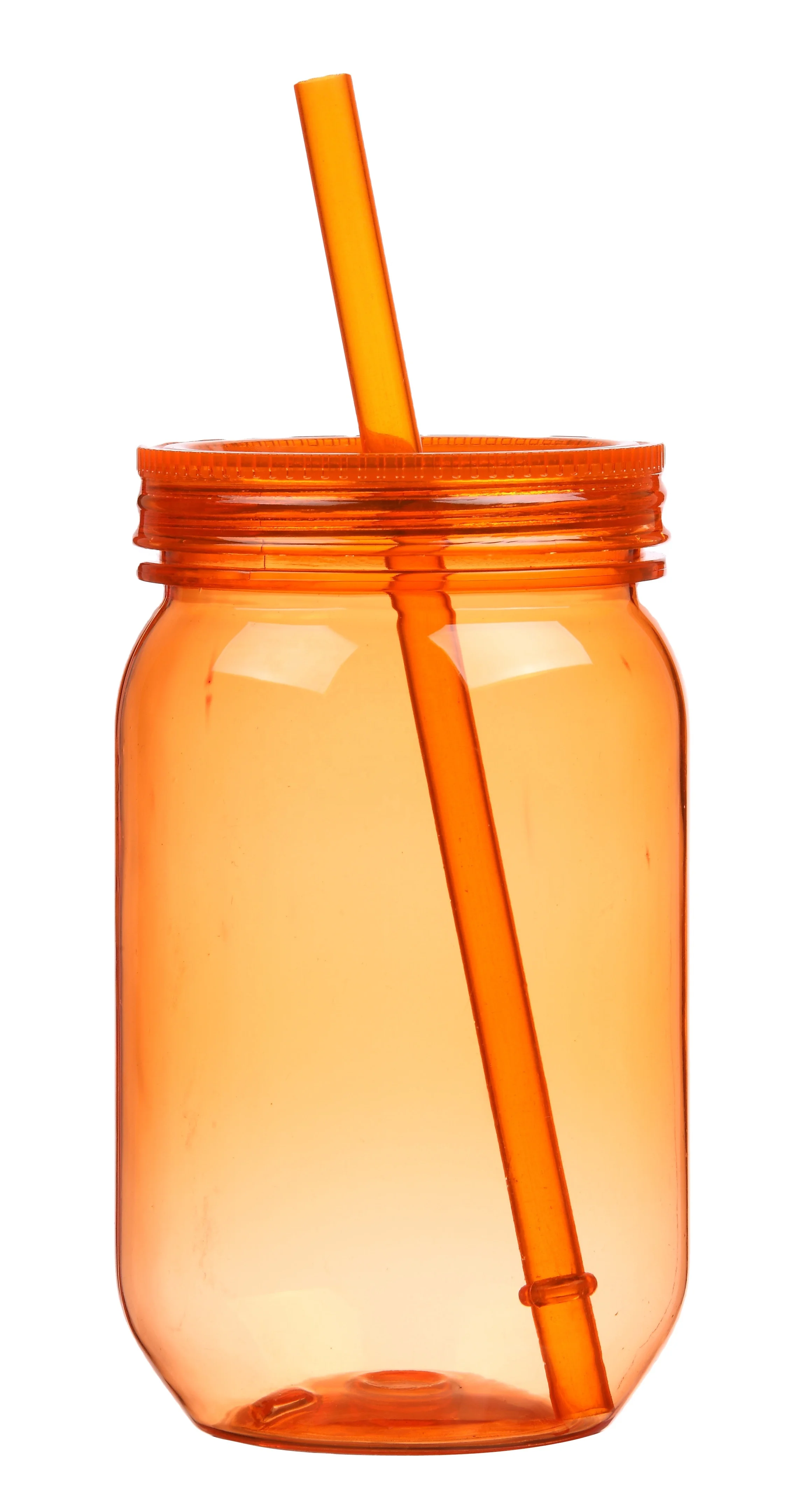 Пластиковая банка с двойными стенками 16 унций, оптовая продажа, с крышками