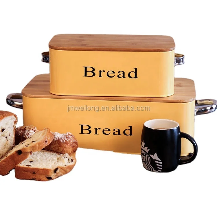 Cream White Vintage Metal Kitchen Storage Tin Canister Bread Box Container Bin Home Kitchen Gifts With Bamboo Lid Buy Metal Canister With Lid Metal Bread Box Metal Storage Canister Product On Alibaba Com