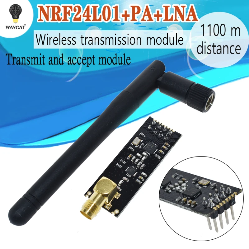 1100 Meters Long Distance Nrf24l01+pa+lna Wireless Module With Antenna ...