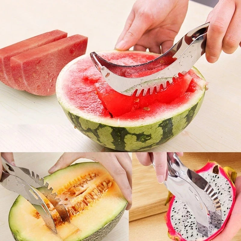 Watermelon Slicer Stainless Steel Knife Fruit Divider Melon and