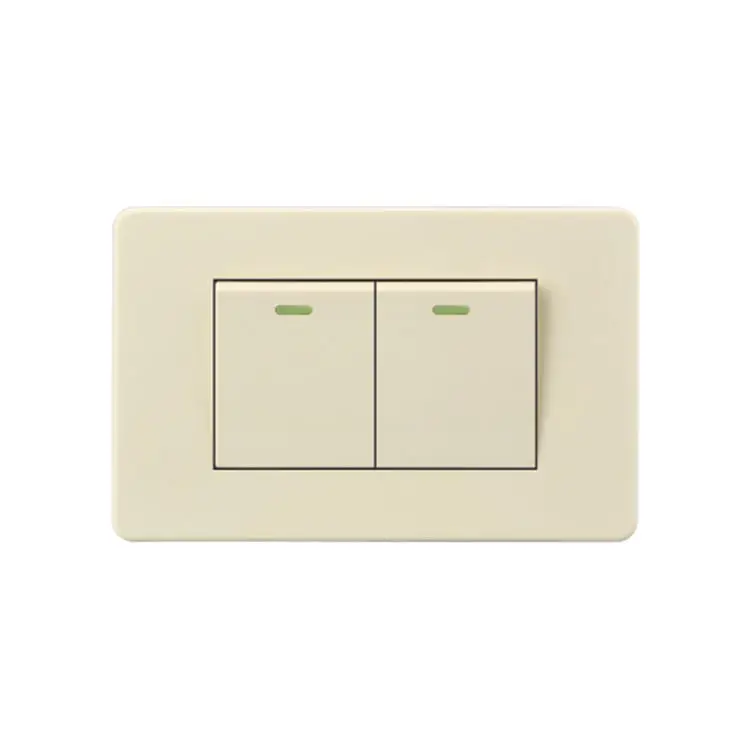 Hot Selling US Standard Modern Wall Switch and Socket Beige 1/2/3 Universal 10A Home Use Wall Socket