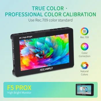 FEELWORLD F5 PROX  Dslr Field Monitor 5.5 Inch 1600nit Touch Screen DSLR Camera Field High Bright  Monitor hd Camera Monitor detail image