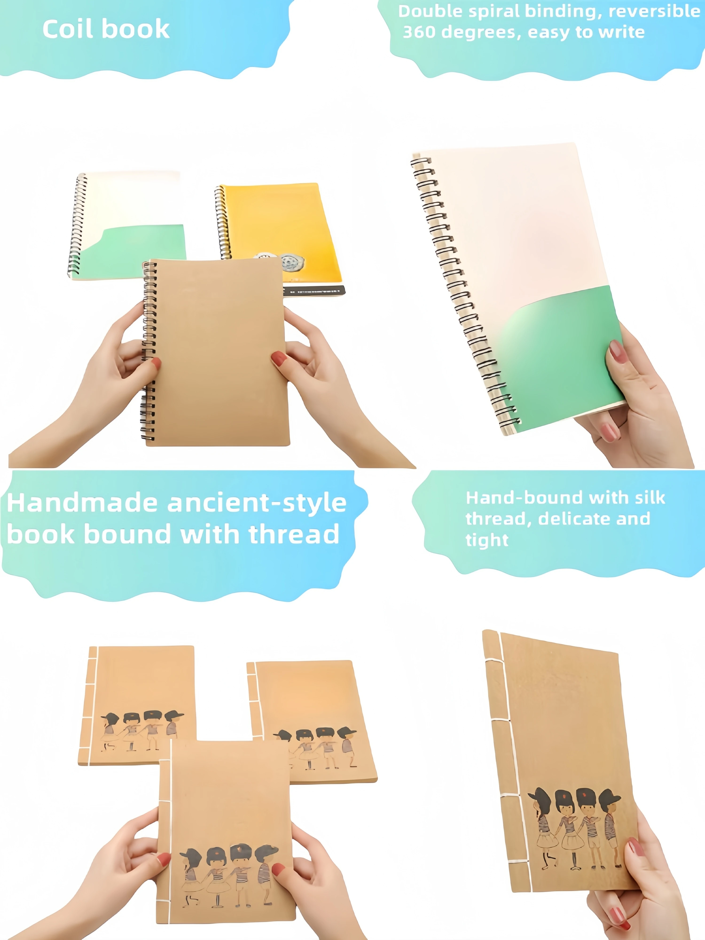 26*20CM Composition Book Writing Journal Notebook with Lined or square ...