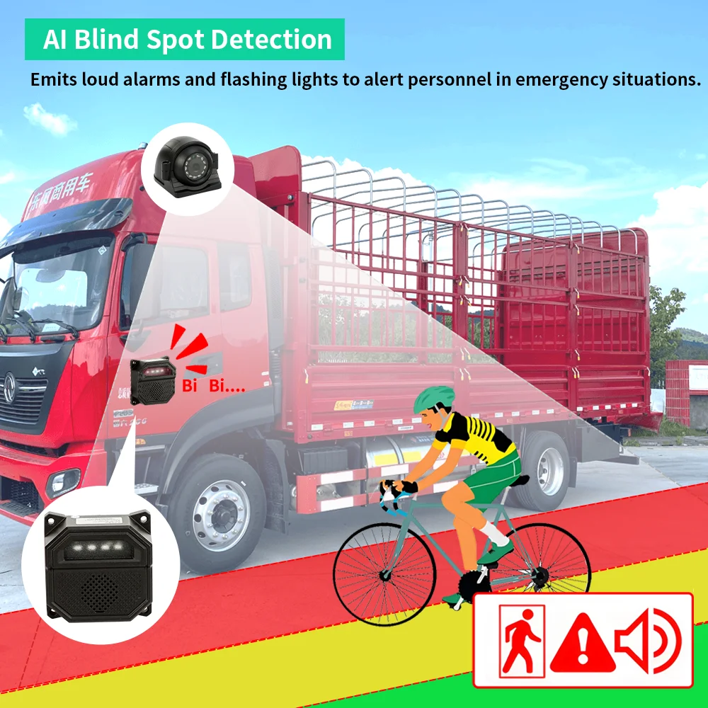 product blind spot warning system 5w speaker led strobe light vehicle blind spot alarm pedestrian voice warning ip67 industrial alarm-0