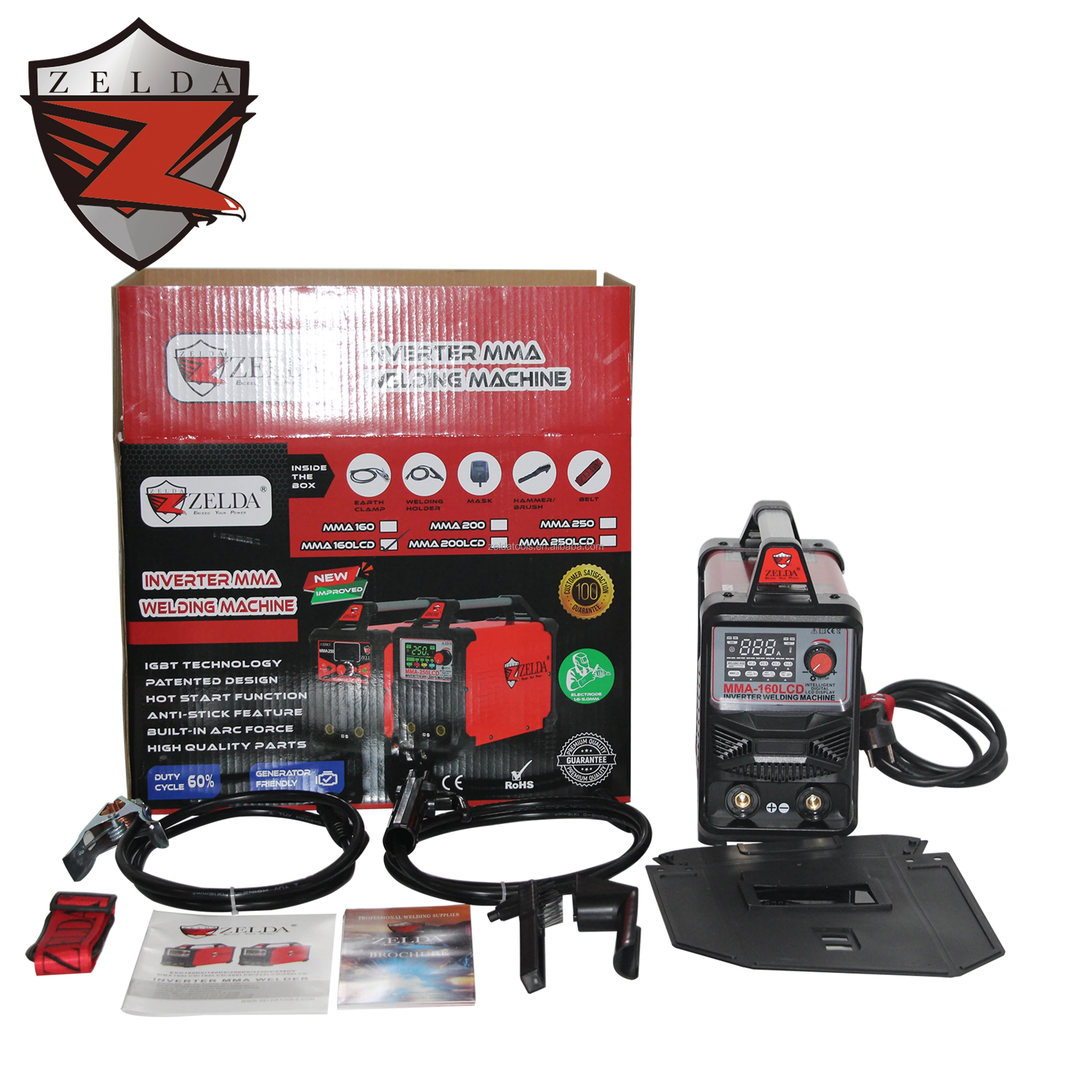 Máquina soldadora Inverter DC MMA ZX7 160, portátil y nueva 2.5mm