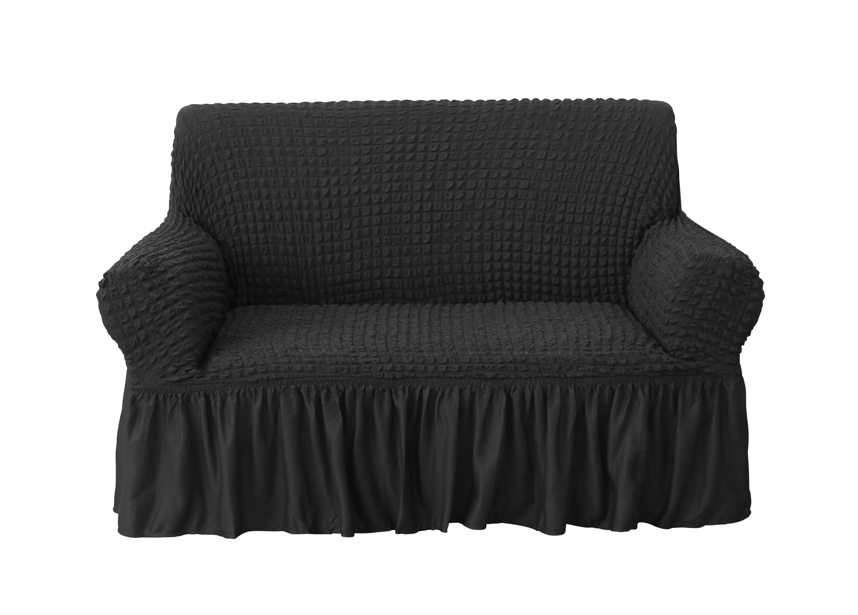 Новый дизайн Роскошная 3-х местная однотонной расцветки роговицы 3d для диванов стул чехол