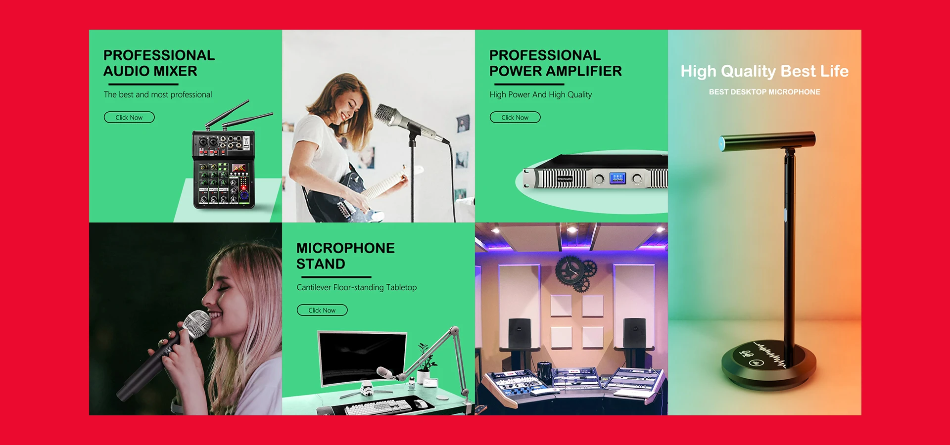 Enping Green Audio Electronics Co., Ltd. Audio Mixer/Amplifier/Sound Card/Microphone/Audio