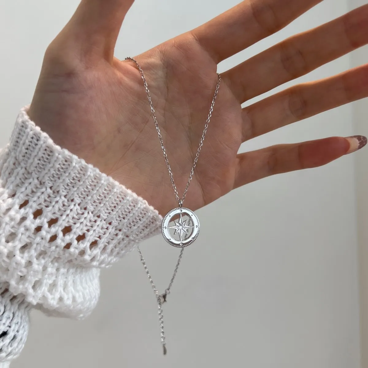 KAKODIY 18K Gold Plated Gua Pendant Customized Best Friend Necklace 925 Sterling Silver Jewelry Female Star Shape Girls Necklace detail 5
