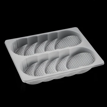10-grid disposable plastic meat pie packaging tray, plastic food tray