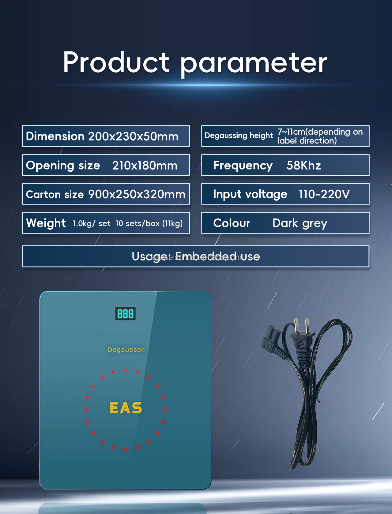 AM EAS Scanner Label Deactivator for Degaussing Soft Label