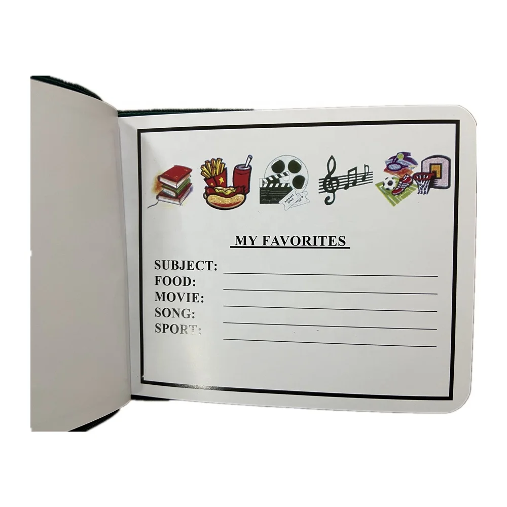 Signature Collection Autograph Book 100 Blank Unlined Pages