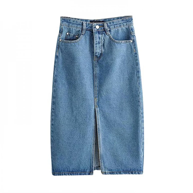 mid length denim skirts suppliers