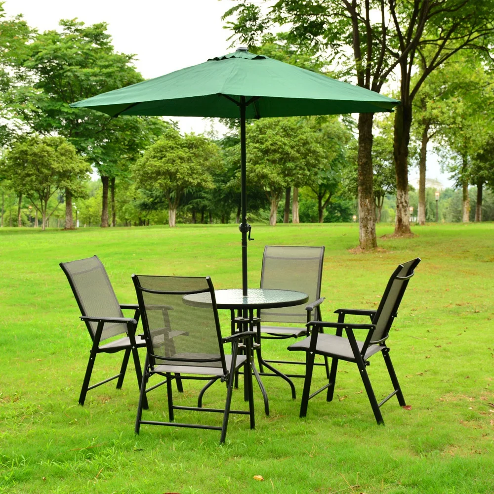 garden chair set with umbrella