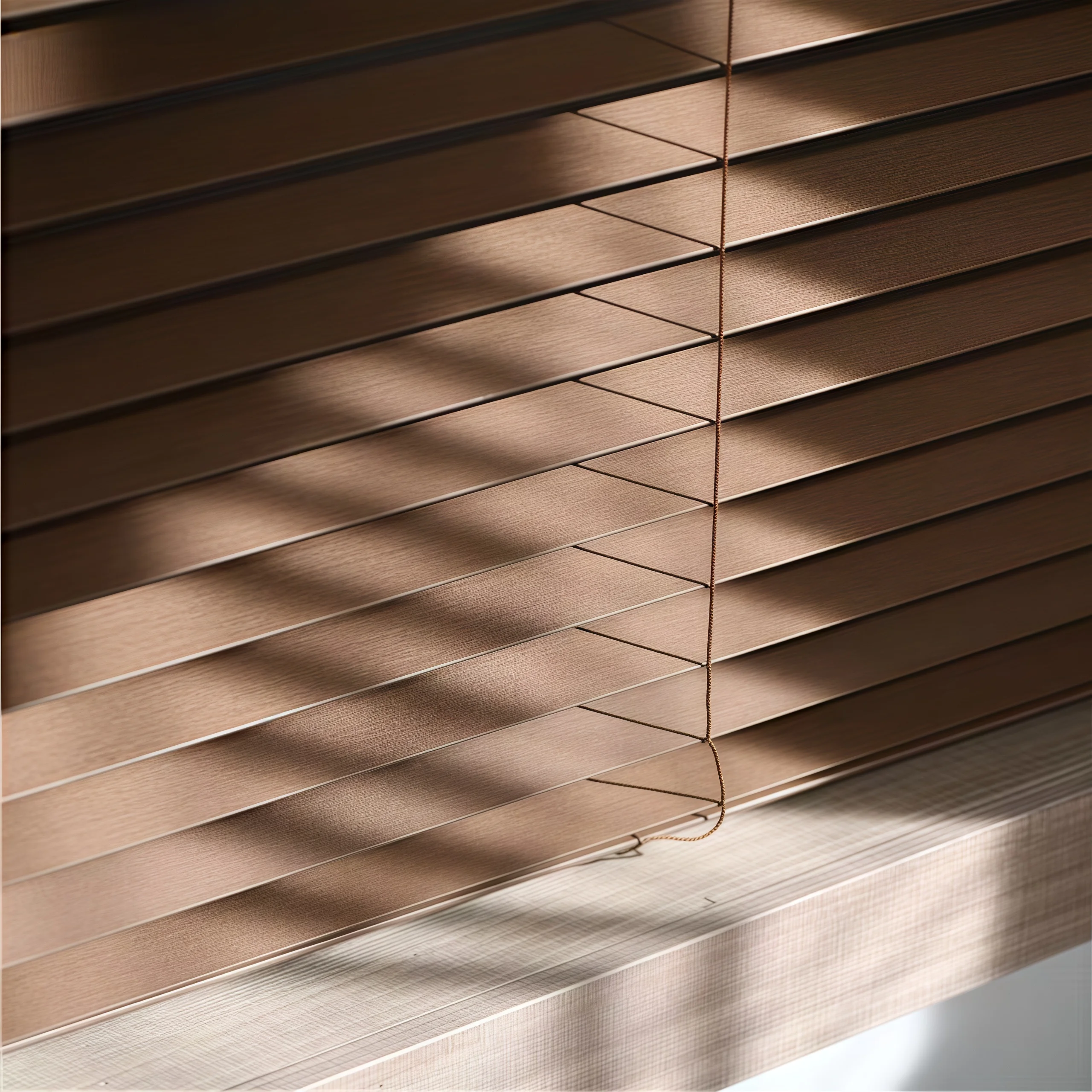 High-End Customizable Solid Wood Blinds, Luxury Natural Wood Venetian Blinds for High-Grade Decoration