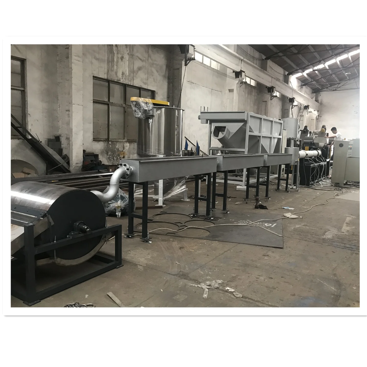 PE Flake Making Machine for PE Wax Machine Cracking  Extruding Process