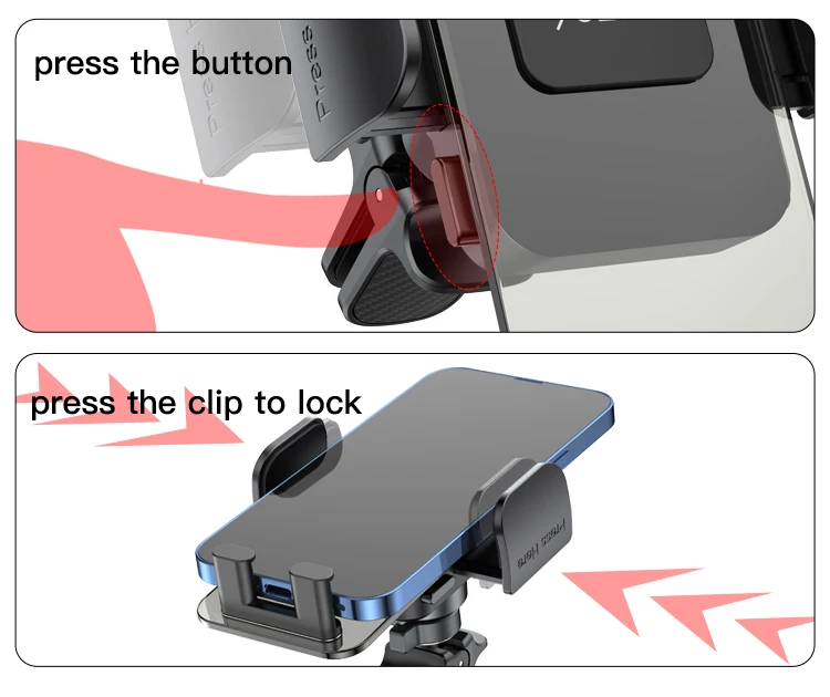 C163 Yesido Hot Selling General Motors Phone Holder Transparent Air Vent Mobile Phone Holder for Car