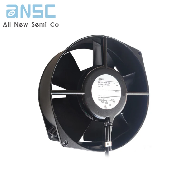 Original Axial fan 7214N 1755 24V Metal frame leaf high temperature resistant variable frequency electrical cooling fan