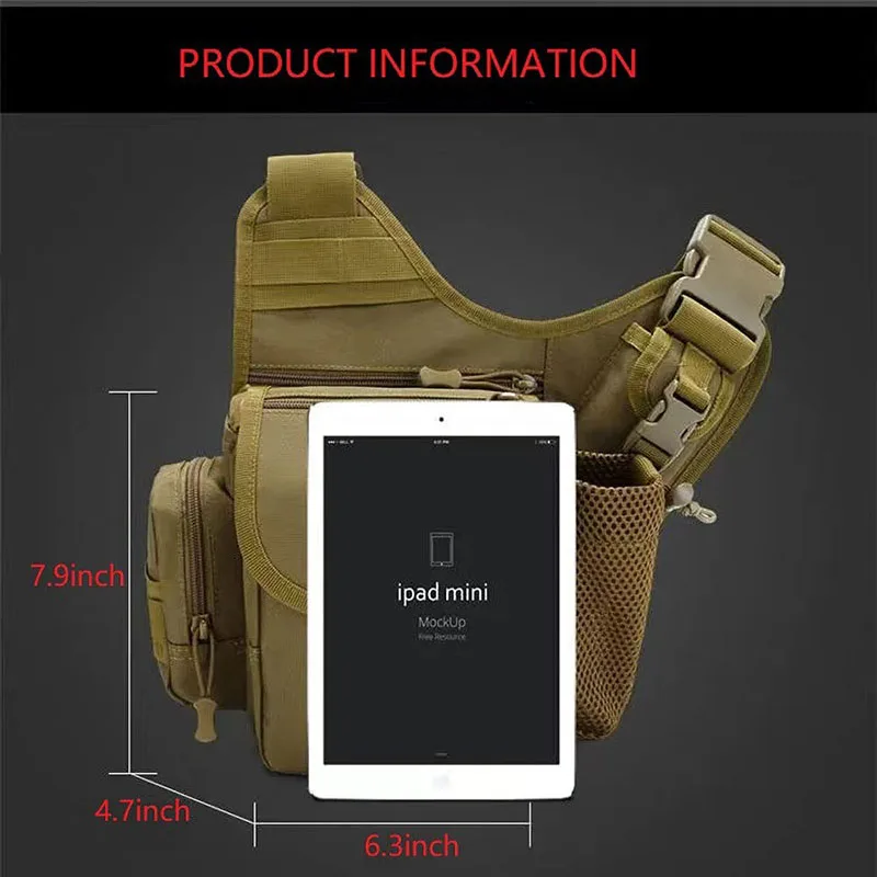China Factory Wholesale Tactical Shoulder Bag Training Shoulder Pack for Traveling Outdoor Tactical Sling Daypack